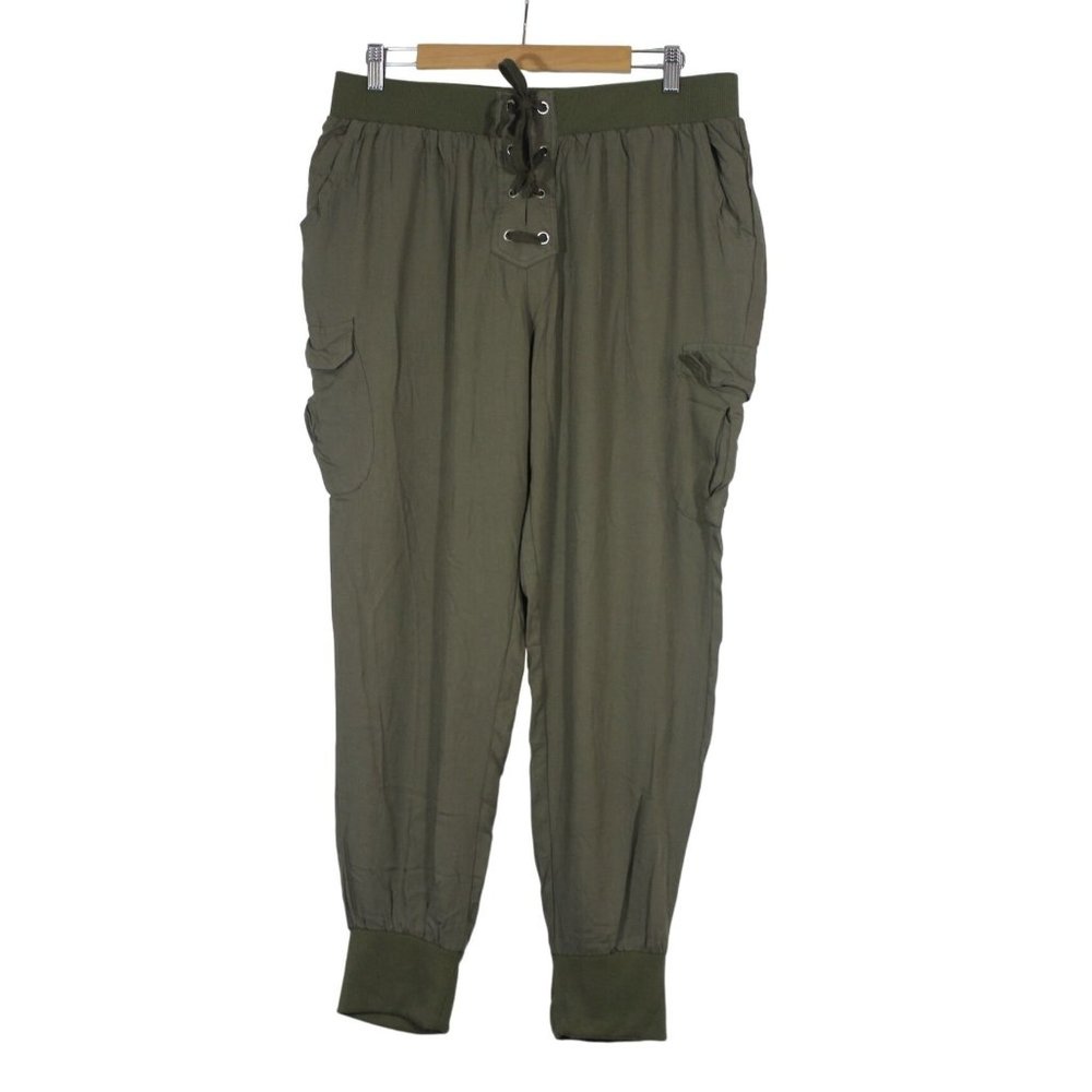New Look women's lightweight lace front tapered leg cargo pants‎ XL